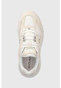 Coach sneakersy C301 Signature kolor beżowy CN342. Nosek buta: okrągły. Zapięcie: sznurówki. Kolor: beżowy. Materiał: guma #4