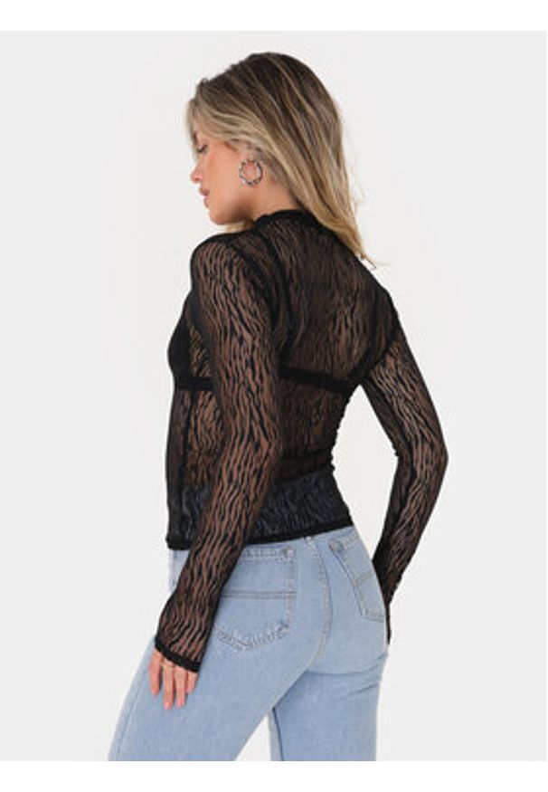 Brave Soul Bluzka LLT-225HELENA Czarny Straight Fit. Kolor: czarny. Materiał: syntetyk