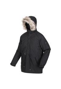 Regatta - Salinger III męska trekkingowa kurtka parka z membraną. Kolor: czarny. Materiał: syntetyk. Sport: turystyka piesza