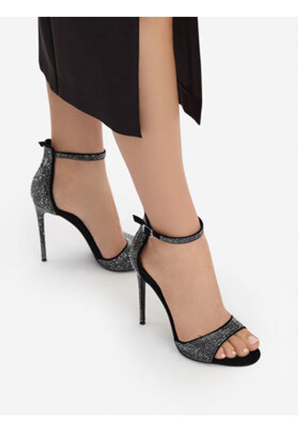 Eva Minge Sandały EO-MARA-LT2360LX-157 Czarny. Kolor: czarny. Materiał: skóra, syntetyk