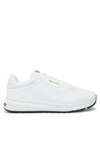 TOMMY HILFIGER - Tommy Hilfiger Sneakersy Lightweight Rwb Knit FM0FM05423 Biały. Kolor: biały. Materiał: materiał