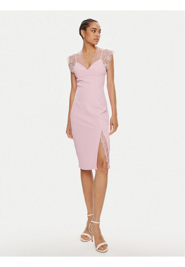 Imperial Sukienka koktajlowa A9990001R Różowy Slim Fit. Kolor: różowy. Materiał: syntetyk. Styl: wizytowy