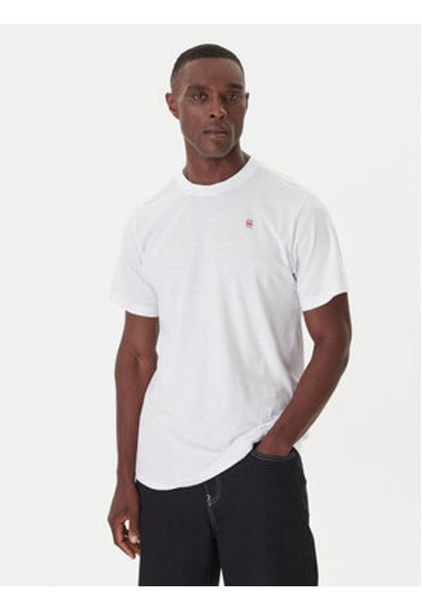 G-Star RAW - G-Star Raw T-Shirt Lash Back D26043-C372 Biały Relaxed Fit. Kolor: biały. Materiał: bawełna