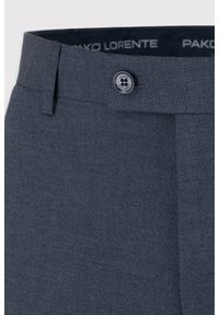 Pako Lorente - PAKO LORENTE – Granatowe spodnie garniturowe. Kolor: niebieski. Materiał: poliester, elastan, wiskoza. Wzór: melanż #7