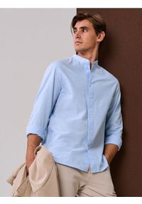 Sinsay - Bawełniana koszula - błękitny. Kolor: niebieski. Materiał: bawełna