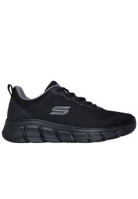 skechers - Buty męskie Skechers Bobs Sport B Flex Icy Edge 118109BBK - czarne. Zapięcie: sznurówki. Kolor: czarny. Szerokość cholewki: normalna. Wzór: aplikacja. Model: Skechers Sport