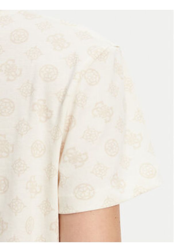 Guess T-Shirt V5YI04 I3Z14 Écru Regular Fit. Materiał: bawełna