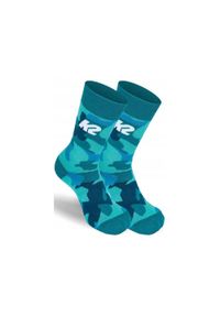Skarpety na rolki K2 Junior Turquoise Blue 2 pak 2021. Kolor: niebieski