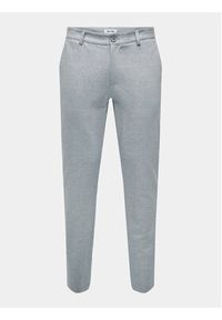 Only & Sons Chinosy Mark 22028134 Szary Slim Fit. Kolor: szary. Materiał: syntetyk