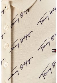 TOMMY HILFIGER - Tommy Hilfiger - T-shirt. Okazja: na co dzień. Kolor: kremowy. Materiał: bawełna, dzianina, elastan. Długość: krótkie. Styl: casual #2