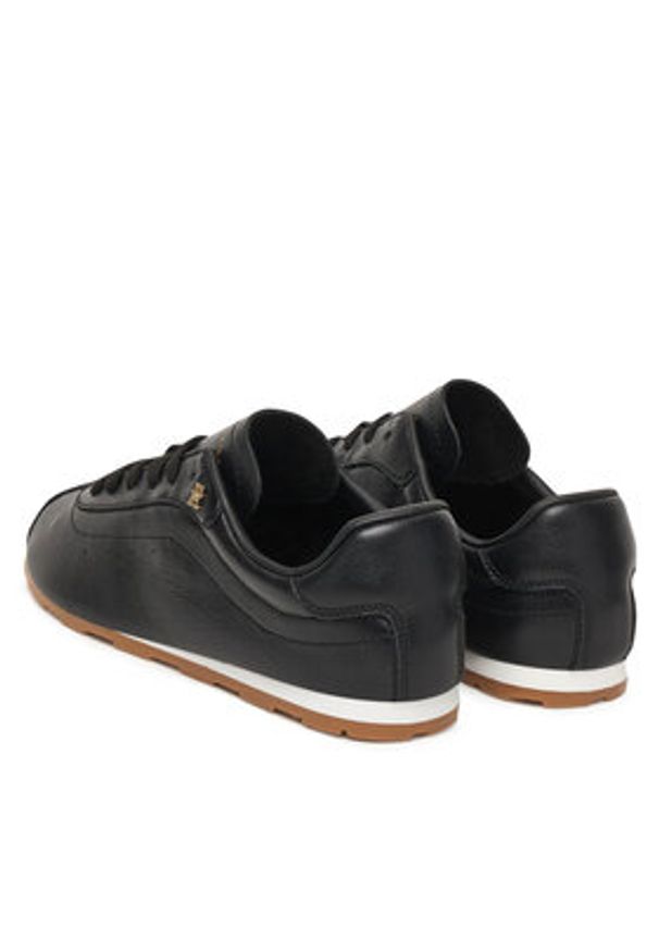 TOMMY HILFIGER - Tommy Hilfiger Sneakersy Th Low Profile Runner FW0FW08951 Czarny. Kolor: czarny. Materiał: skóra