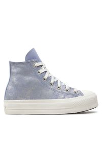 Converse Trampki Chuck Taylor All Star Lift Platform Suede Shimmer Hi A11549C Fioletowy. Kolor: fioletowy. Materiał: zamsz, skóra. Obcas: na platformie