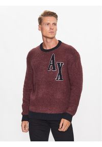 Armani Exchange Sweter 6RZM2B ZM3GZ 14AU Bordowy Regular Fit. Kolor: czerwony. Materiał: syntetyk #1