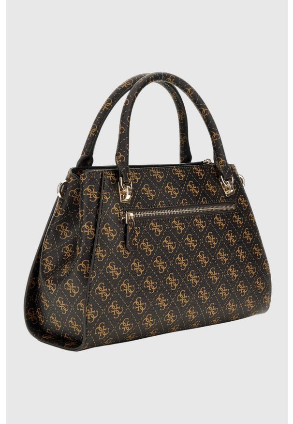 Guess - GUESS Brązowa torebka damska Noelle. Kolor: brązowy. Materiał: skórzane