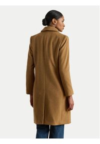 Lauren Ralph Lauren - LAUREN RALPH LAUREN Płaszcz wełniany 297P04141002 Brązowy Regular Fit. Kolor: brązowy. Materiał: syntetyk #2