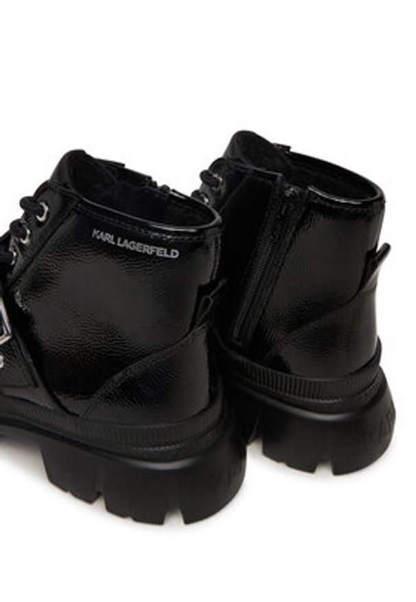 Karl Lagerfeld - KARL LAGERFELD Trzewiki KL43535 Czarny. Kolor: czarny. Materiał: skóra