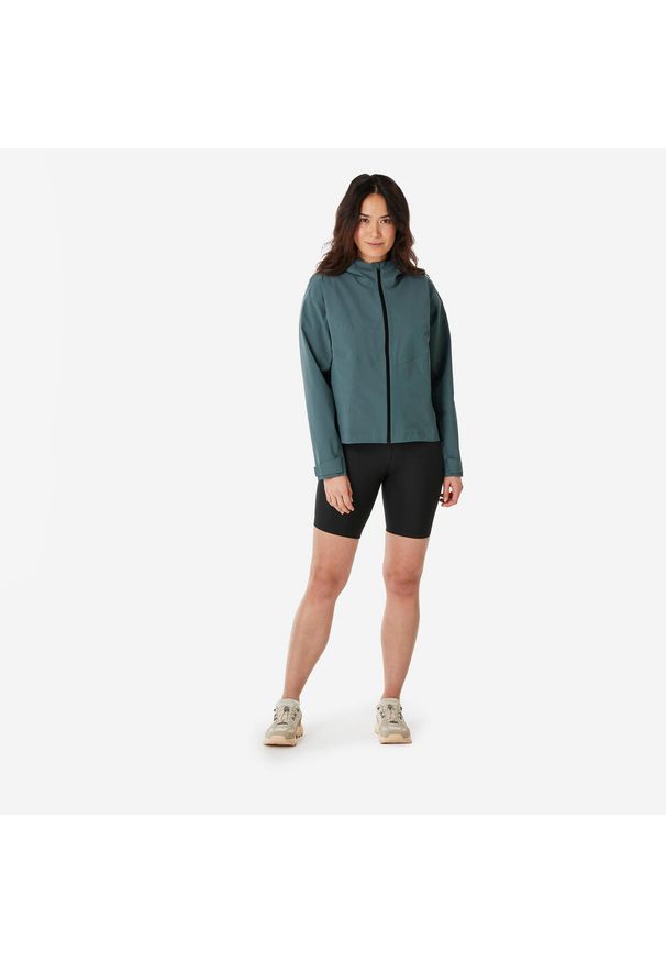 quechua - Kurtka turystyczna damska Quechua MH100. Kolor: zielony. Materiał: materiał, poliester