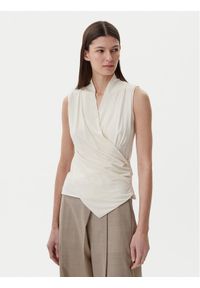 BOSS Bluzka Euana 50537768 Écru Regular Fit. Kolor: kremowy. Materiał: wiskoza #1