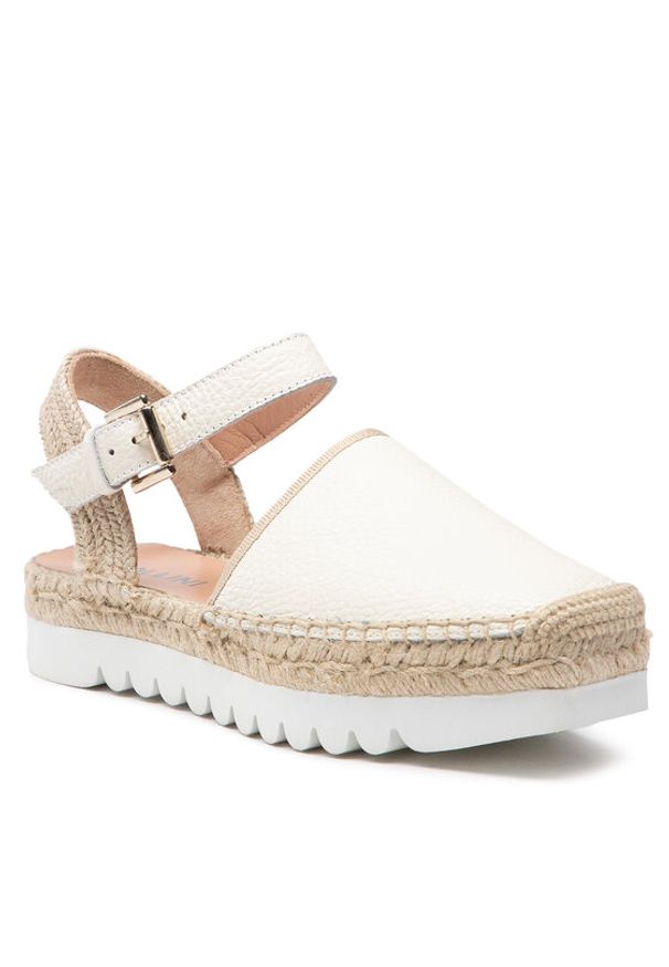 Pollini Espadryle SA10284G0ETE0110 Beżowy. Kolor: beżowy. Materiał: skóra