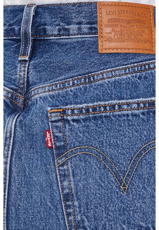 Levi's® - Levi's - Spódnica jeansowa. Okazja: na co dzień, na spotkanie biznesowe. Kolor: niebieski. Materiał: jeans. Styl: biznesowy, casual