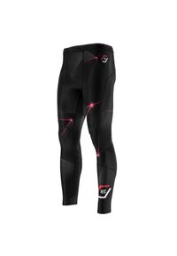 Legginsy fitness męskie EXTREME HOBBY MT SPORT. Kolor: czerwony. Materiał: elastan, poliester. Sport: fitness #1