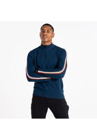 DARE 2B - Męski sweter turystyczny z suwakiem Dutiful II. Okazja: na spacer. Kolor: niebieski. Materiał: polar, dzianina. Styl: sportowy