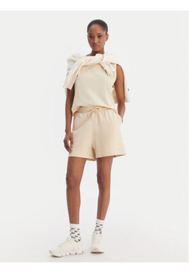 Reebok Top Erica RK25499CCW Beżowy Relaxed Fit. Kolor: beżowy. Materiał: bawełna