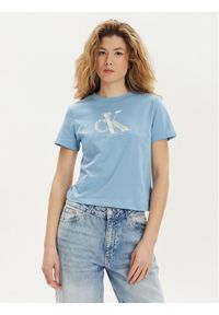 Calvin Klein Jeans T-Shirt Meta Baby J20J223165 Niebieski Regular Fit. Kolor: niebieski. Materiał: bawełna