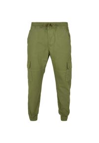 Urban Classics - Męskie Spodnie Do Biegania. Kolor: zielony. Długość: długie