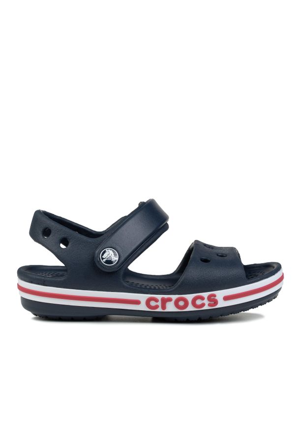 Sandały chłopięce na basen Crocs BAYABAND. Kolor: czerwony, niebieski, wielokolorowy, biały. Styl: sportowy
