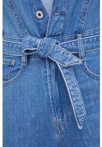 Pepe Jeans - Kombinezon jeansowy Callie. Okazja: na co dzień. Kolor: niebieski. Materiał: denim. Styl: casual #4