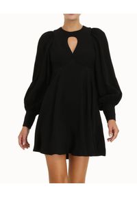ZIMMERMANN - Czarna sukienka mini. Kolor: czarny. Materiał: wiskoza. Długość rękawa: długi rękaw. Długość: mini