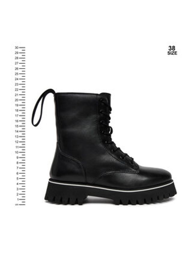 Patrizia Pepe Trzewiki PJ865 Czarny. Kolor: czarny. Materiał: skóra