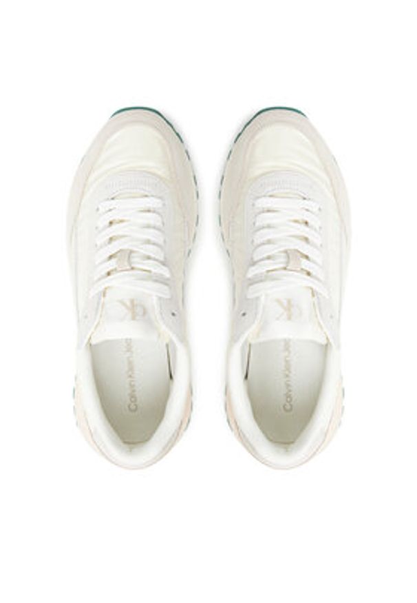 Calvin Klein Jeans Sneakersy Hike Runner Mg Nylon Perl YW0YW01963 Écru. Materiał: skóra