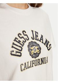 Guess Jeans T-Shirt W5RI43 K8HM0 Biały Regular Fit. Kolor: biały. Materiał: bawełna #5