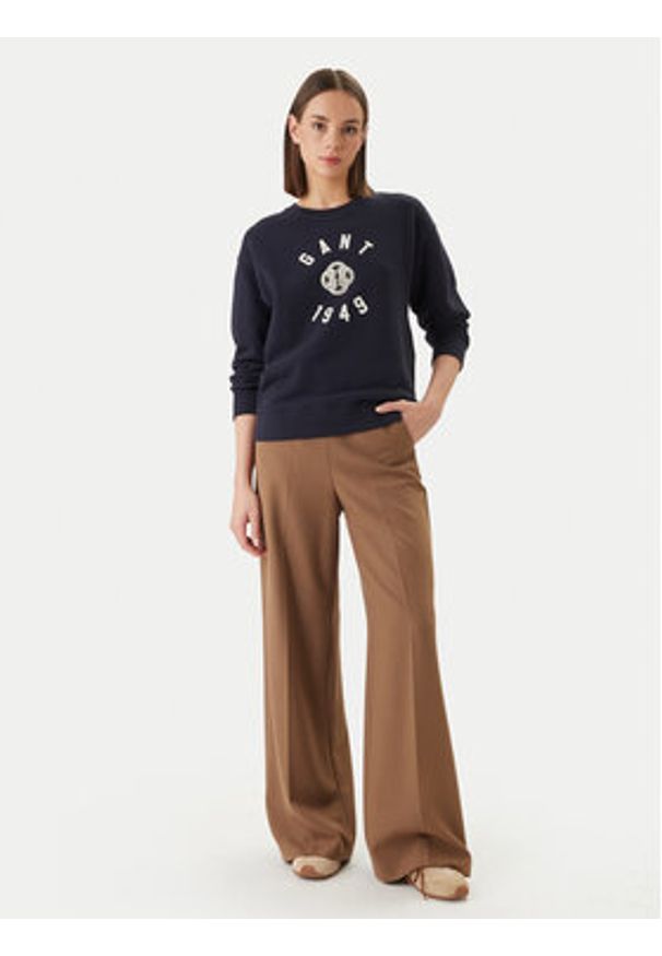 GANT - Gant Bluza 4201485 Granatowy Regular Fit. Kolor: niebieski. Materiał: bawełna