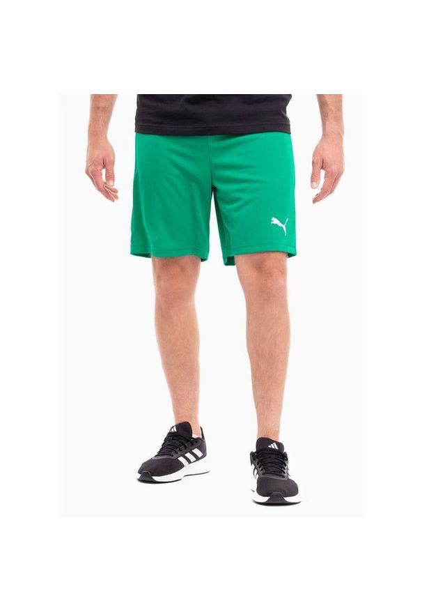 Szorty Puma teamRISE. Kolor: zielony, biały, wielokolorowy. Sport: fitness, piłka nożna