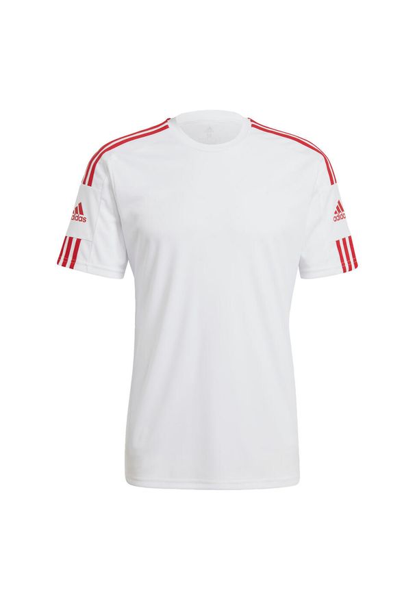 Adidas - Koszulka męska adidas Squadra 21 Jersey Short Sleeve. Kolor: biały, czerwony, wielokolorowy. Materiał: jersey