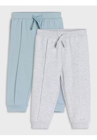 Sinsay - Spodnie dresowe 2 pack - szary. Kolor: szary. Materiał: dresówka