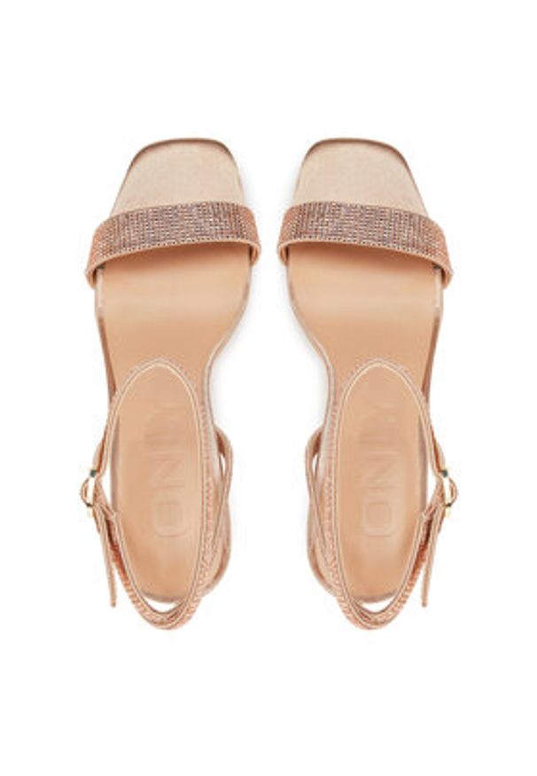 ONLY Shoes Sandały 15340872 Różowy. Kolor: różowy. Materiał: skóra