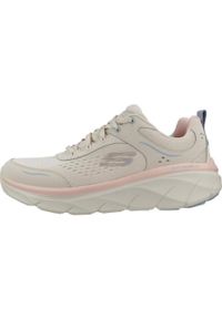 skechers - Tenisówki Skechers Model Dlux Walker 2.0 Kolor Beżowy. Kolor: beżowy. Materiał: syntetyk, tkanina, skóra