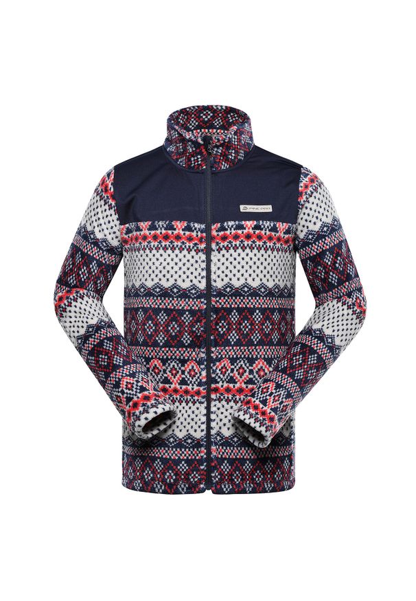 ALPINE PRO - Bluza męska polarowa ciepła Alpine Pro Eflin. Kolor: czerwony. Materiał: polar. Sport: wspinaczka, turystyka piesza