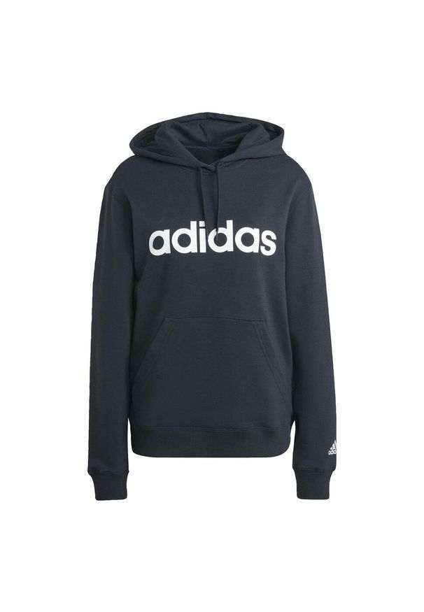 Adidas - Bluza z kapturem Essentials Linear. Typ kołnierza: kaptur. Kolor: czarny, biały, wielokolorowy. Sport: fitness