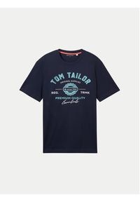 Tom Tailor T-Shirt 1037735 Granatowy Regular Fit. Kolor: niebieski. Materiał: bawełna
