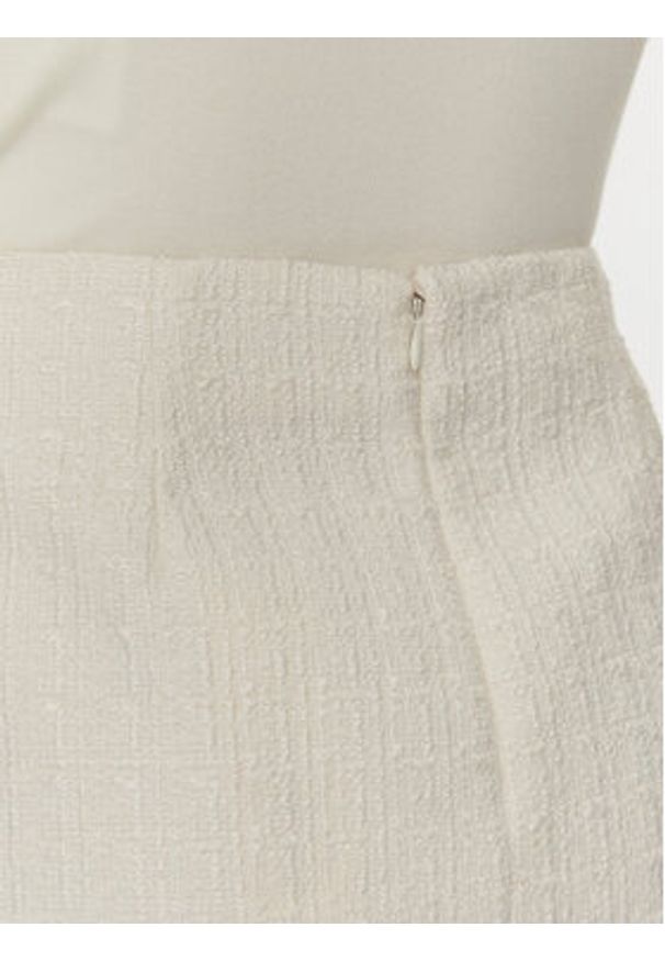 Morgan Spódnica mini 251-JABI Écru Slim Fit. Materiał: syntetyk