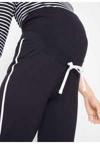 Rybaczki ciążowe dresowe bonprix czarny. Kolekcja: moda ciążowa. Kolor: czarny. Materiał: dresówka #3
