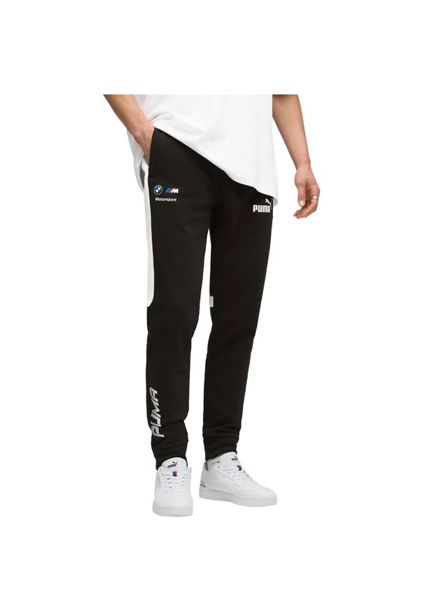 Spodnie męskie Puma Bmw Mt7 Sweat Pants. Kolor: czarny. Materiał: bawełna, materiał. Sport: fitness
