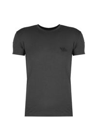 Emporio Armani T-shirt "2 Pack" | 111670 4F733 | Mężczyzna | Czarny, Szary. Kolor: wielokolorowy, czarny, szary. Materiał: wiskoza, elastan. Wzór: nadruk. Styl: klasyczny, elegancki