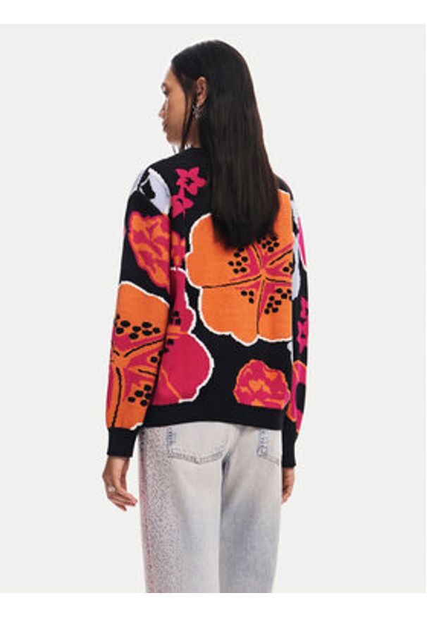 Desigual Sweter Niagara 24WWJF32 Kolorowy Regular Fit. Materiał: syntetyk, wiskoza. Wzór: kolorowy