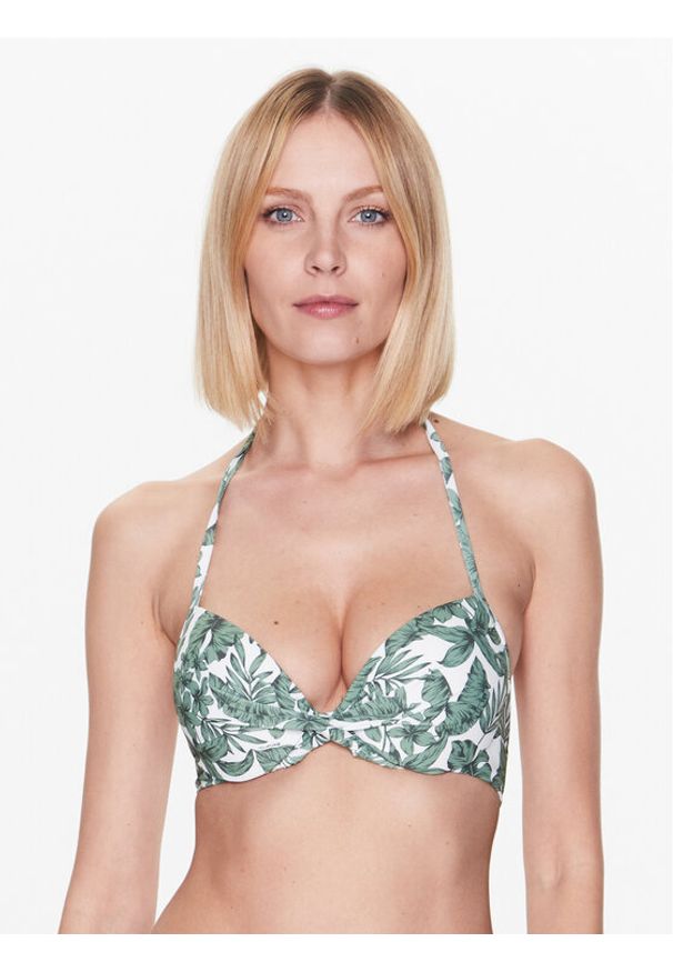 TwinSet - TWINSET Góra od bikini 231LMMB44 Zielony. Kolor: zielony. Materiał: syntetyk